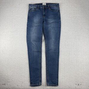 Womens Jeans N89 Obey Propaganda Stretch Blue Sz 28 Tight  Straight Leg